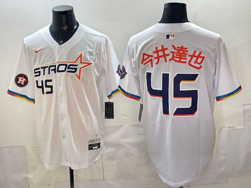 Men 2026 Houston Astros #45 Imai White 4th generations Nike MLB Jersey style 03